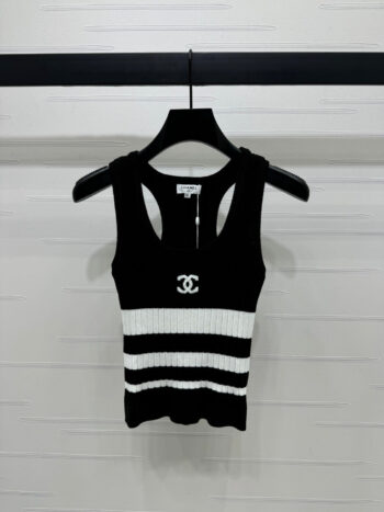 C 25 Colorblocked Striped Knit Vest