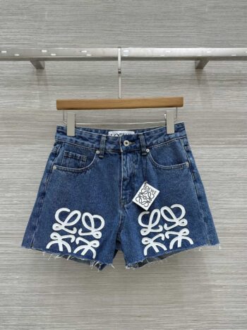 25SS Cat Claw Enzyme Wash Water Premium Blue Denim Shorts