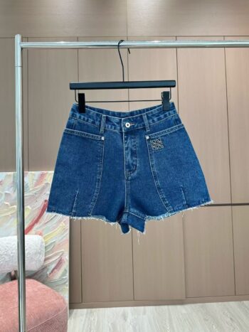 25ss new Heavy embroidery denim shorts