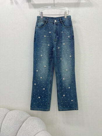 25ss 3D nail bead straight leg pants