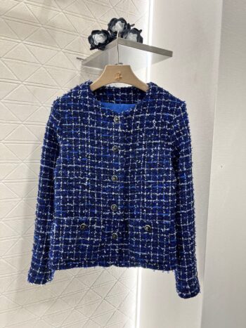 25ss Woven silver silk dress jacket