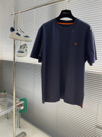 25ss Classic chest logo embroidered short sleeved shirt