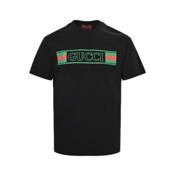 Hollow letter logo printed short sleeves