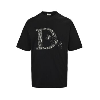 Presbyopic appliqu?? embroidered letter short sleeves
