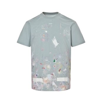 25ss Starry sky fireworks ink-splashed arrow print short sleeves