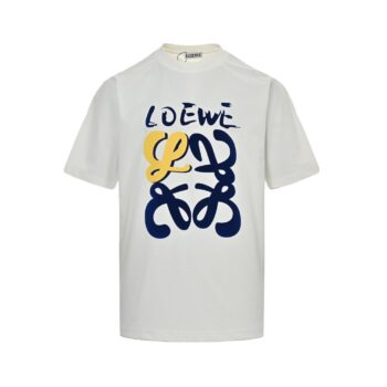 25ss Graffiti painted flocked printed short sleeves