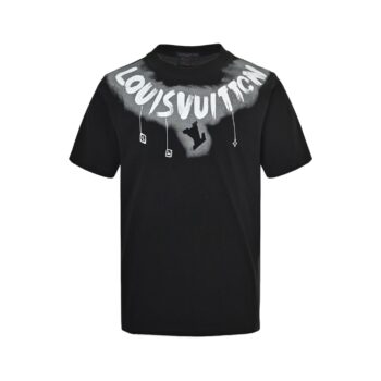 25ss Neckline graffiti letter print short sleeves