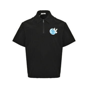 Peace Dove Print Woven Polo Short Sleeve