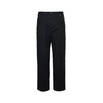 Co-branded Year of the Snake limited edition presbyopia all-over printed denim suit trousers
