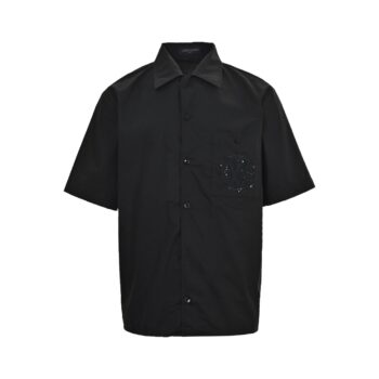 25ss Sequined Pocket Embroidered Short Sleeve Shirt