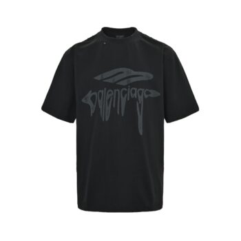 logo dissolving frayed short sleeves