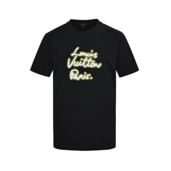 25ss neon logo printed short sleeved shirt