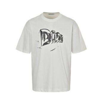 25ss Hand-painted letter print short sleeves