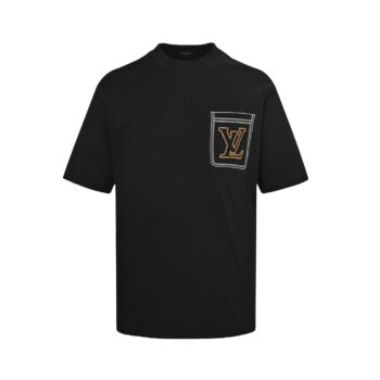 25ss Line fake pocket embroidered short sleeved shirt