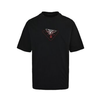 25ss Overlapping embroidered triangle logo short sleeves