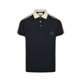 25ss Pocket Double G Embroidered Ribbon Polo Short Sleeve