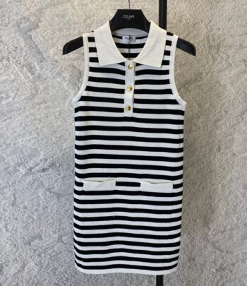 Polo knitted sleeveless dress