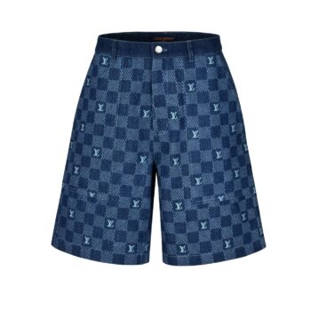 damier denim short